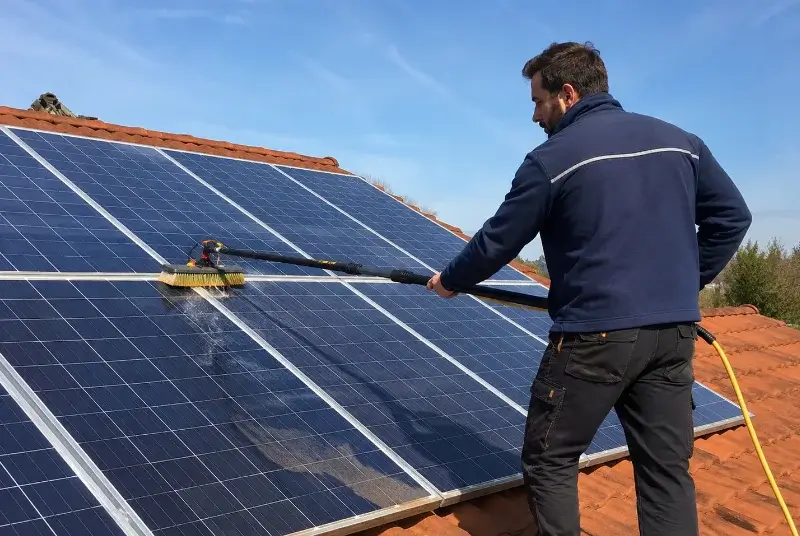 Nettoyage et entretien de panneaux solaires à Hondschoote